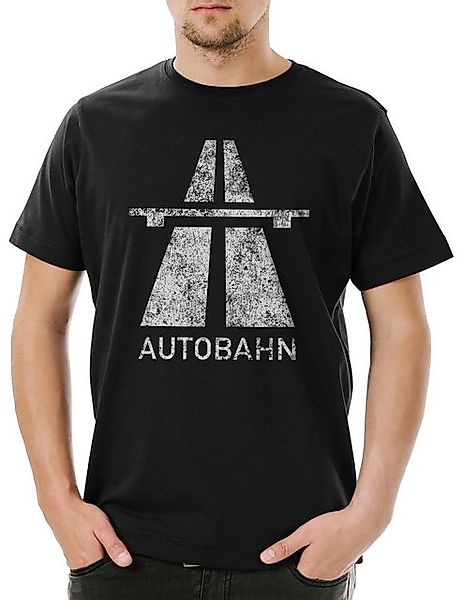 Urban Backwoods Print-Shirt Autobahn Herren T-Shirt Techno Acid Indie Sign günstig online kaufen