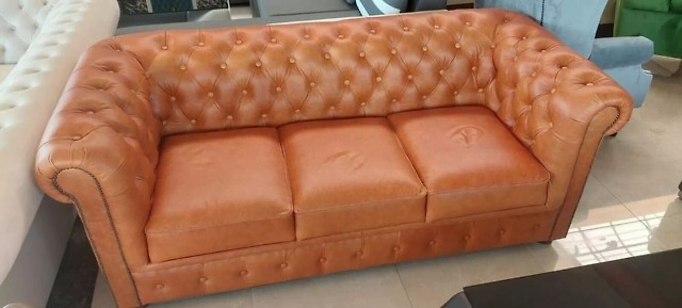 JVmoebel Chesterfield-Sofa Chesterfield Designer Sofa 3 Sitzer Sofa Polster günstig online kaufen