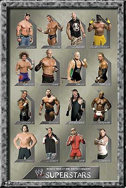 Poster Wrestling - Poster - WWE - Superstars cards günstig online kaufen