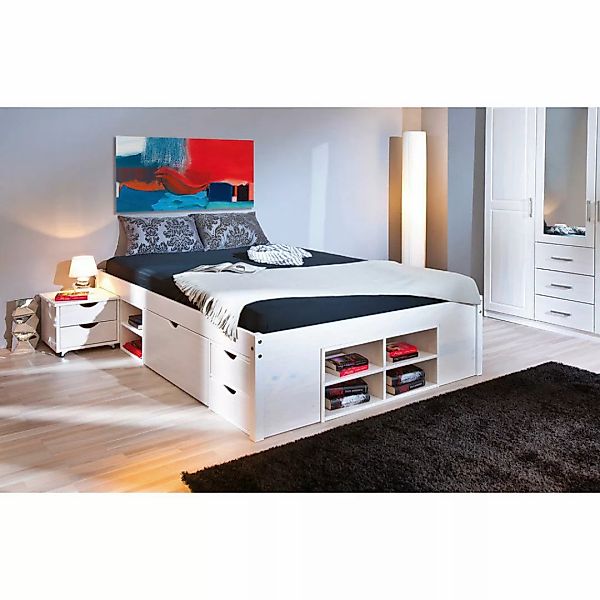 Funktionsbett Till weiß Liegefläche B/L: ca. 140x190 cm günstig online kaufen