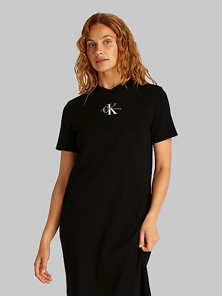 Calvin Klein Jeans Midikleid "MONOLOGO LONG RIB TEE DRESS", mit Logo günstig online kaufen