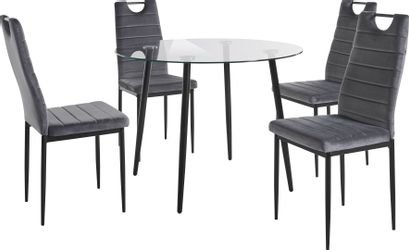 INOSIGN Essgruppe, (Set, 5-tlg), runder Glastisch, günstig online kaufen