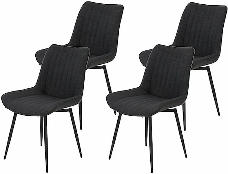 HELA Drehstuhl »Vierfußstuhl BERGEN«, (Set), 4 St., Webstoff, Esszimmerstuh günstig online kaufen