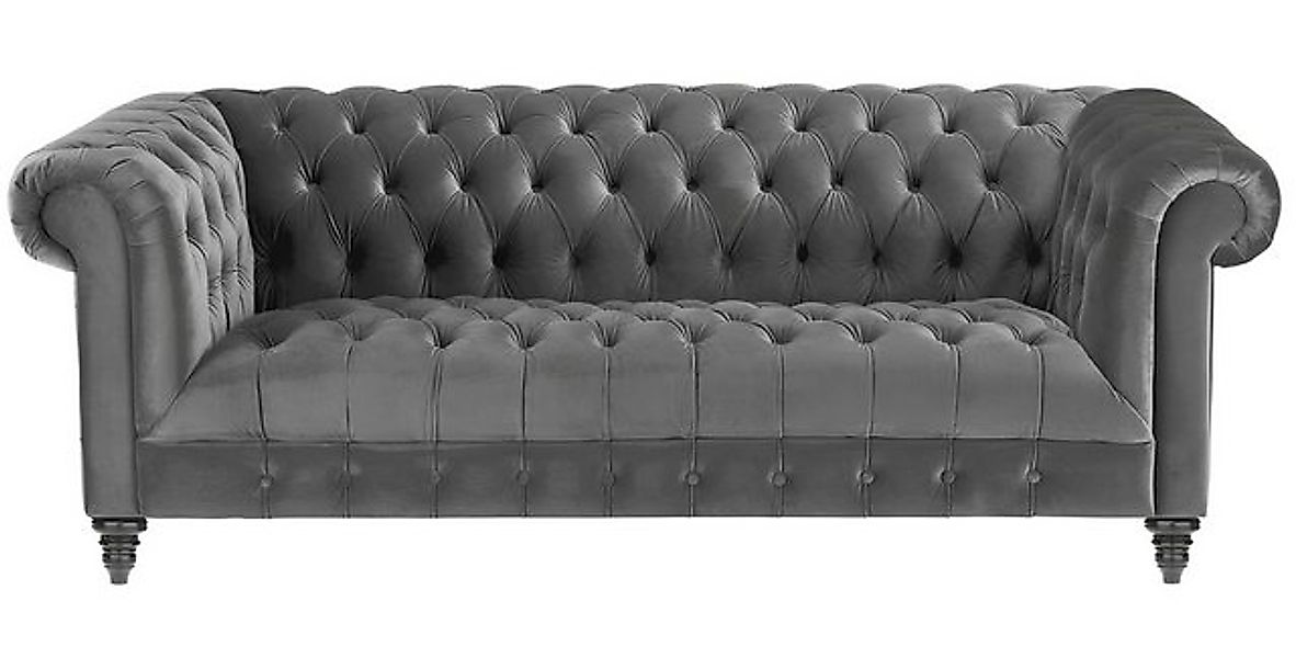 Xlmoebel 3-Sitzer Neue kreative graue Drei-Sitzer Stoff-Sofa im Chesterfiel günstig online kaufen