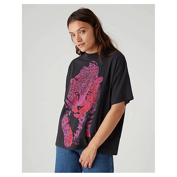 Wrangler High Neck Girlfriend Kurzärmeliges T-shirt XL Faded Black günstig online kaufen