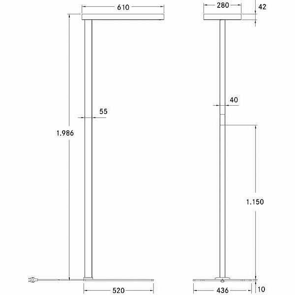 BRUMBERG Mikol LED-Stehleuchte mit Indirektanteil günstig online kaufen