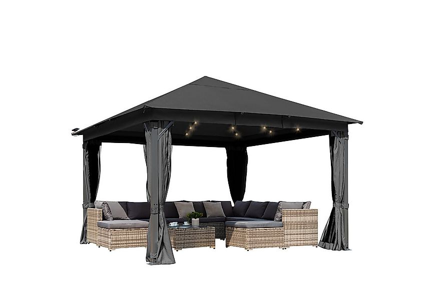 BRAST Pavillon Aluminium Infinity 4x4m viele Modelle & Farben inkl. Moskito günstig online kaufen