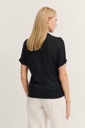 bugatti Rundhalspullover mit kurzen Ärmeln günstig online kaufen