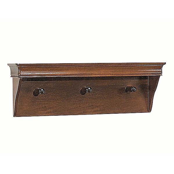 Wandgarderobe teilmassiv in Nussbaumfarben klassischen Stil günstig online kaufen