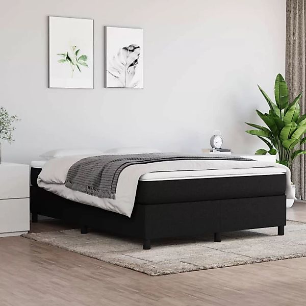 vidaXL Boxspringbett Schwarz 140x200 cm Stoff1377420 günstig online kaufen