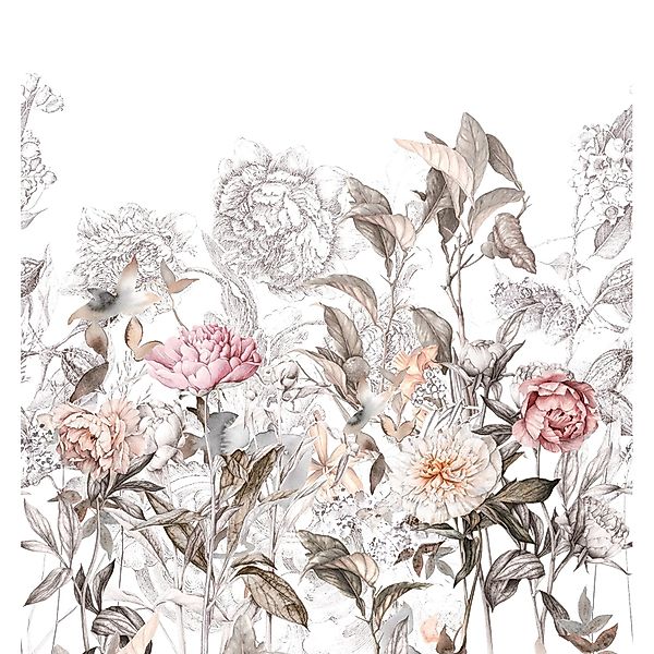 Marburg Fototapete Floral Modern 3,4 m x 3,18 m Weiß FSC® günstig online kaufen