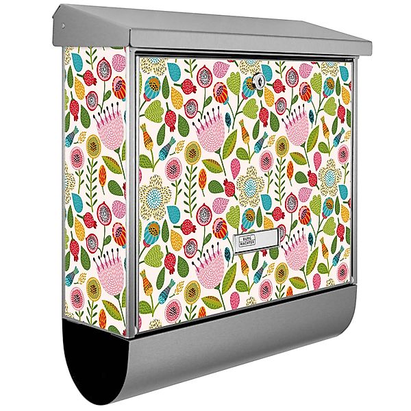 Banjado Briefkasten Edelstahl 38x39x12cm Mit Zeitungsfach Inkl. Montagemate günstig online kaufen