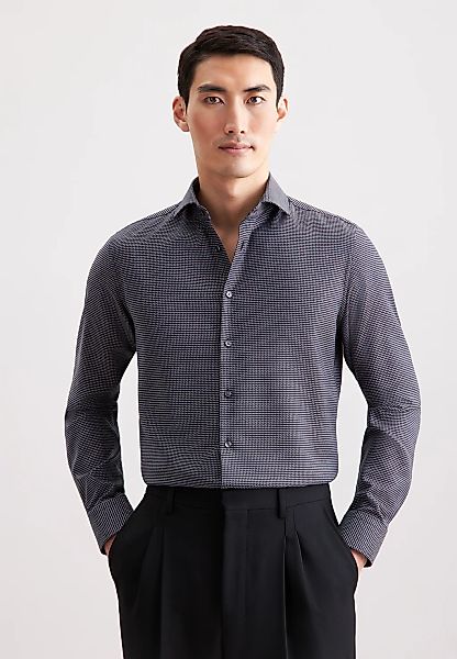 seidensticker Businesshemd "Schwarze Rose" Slim 1/1 Kentkragen Pepita günstig online kaufen