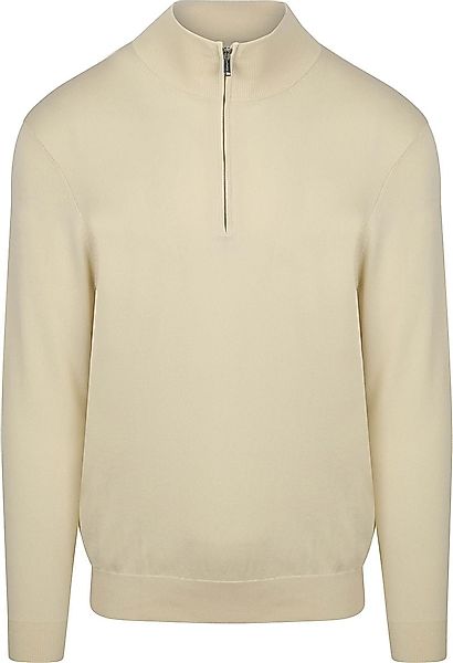 Profuomo Half Zip Pullover Luxury Off White - Größe M günstig online kaufen