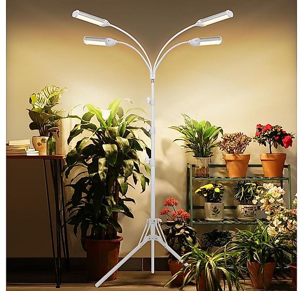 MUPOO Pflanzenlampe 4 Köpfe Vollspektrum Pflanzenlicht,32W LED Wachstumslic günstig online kaufen
