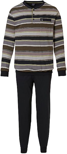 Robson Pyjama Herren Schlafanzug mit Knopfleiste günstig online kaufen
