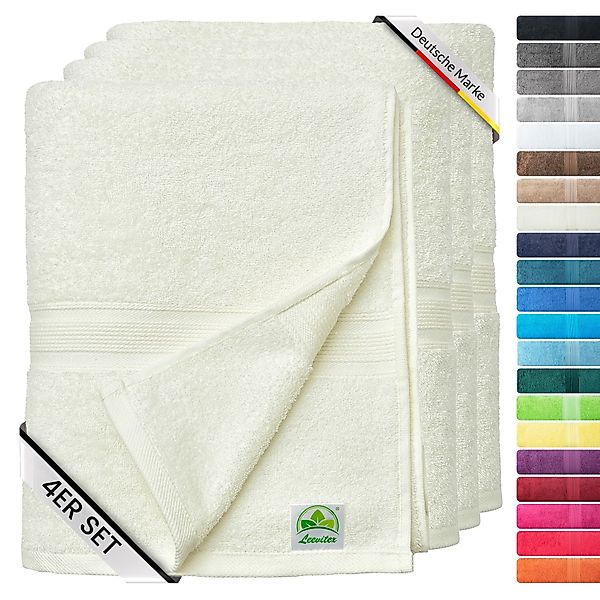leevitex® Handtuch Frottee 4er Set, 50 günstig online kaufen