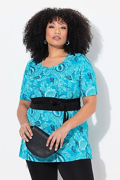 Ulla Popken Longshirt Longshirt A-Linie Rundhalsausschnitt günstig online kaufen