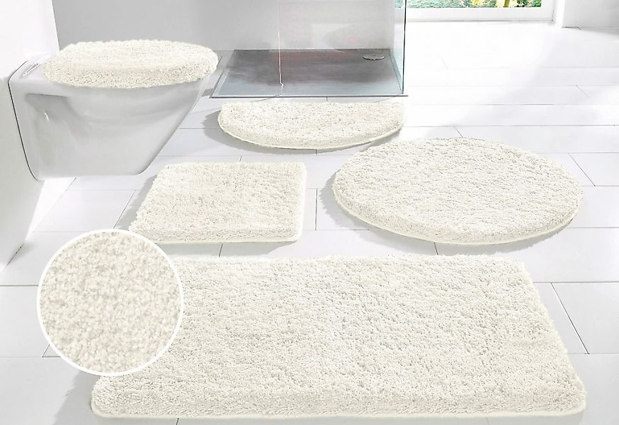 my home Badematte "Sanremo, Badvorleger, Badezimmer Teppich, sehr weich" Hö günstig online kaufen
