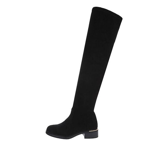 Ital-Design Damen Party & Clubwear Overkneestiefel (84463170) Blockabsatz O günstig online kaufen