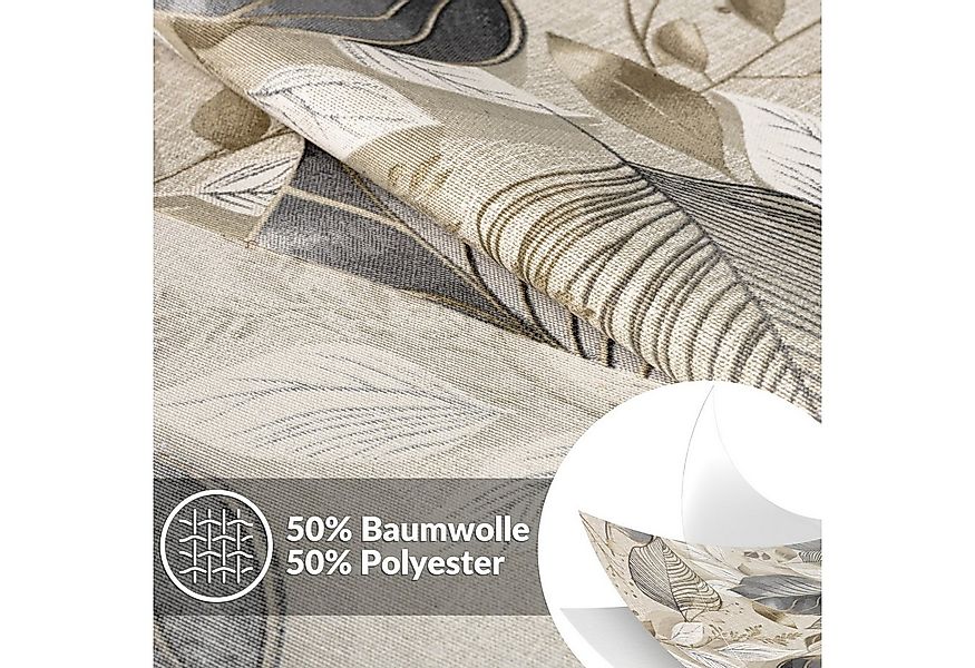 ANRO Tischdecke abwaschbar Tischtuch Baumwolle Polyester wasserabweisend (E günstig online kaufen