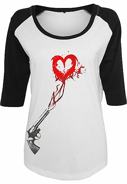 MisterTee T-Shirt "MisterTee Damen Ladies Pistol Heart Raglan Tee" 1 Stk. t günstig online kaufen