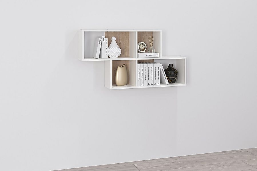 FMD Wandregal Nora, Regal kompakt für Bücher und Accessoires, 100 cm breit, günstig online kaufen