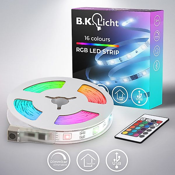 B.K.Licht LED-Streifen 3-5m RGB Band dimmbar günstig online kaufen