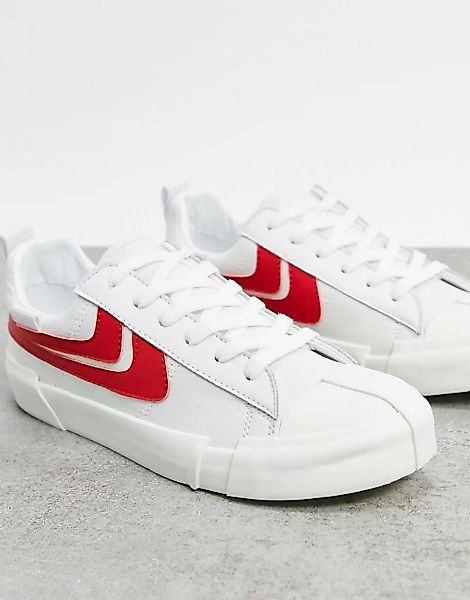 Joshua Sanders – Niedrige Sneaker in Weiß und Rot-Mehrfarbig günstig online kaufen