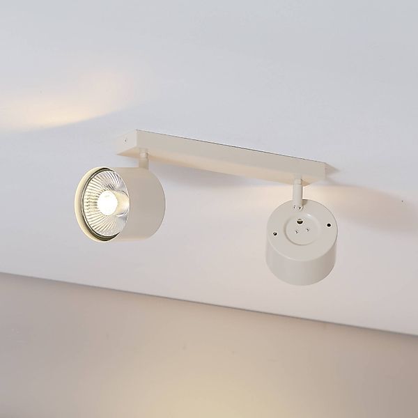 Deckenspot Chloe verstellbar zweiflammig, beige günstig online kaufen