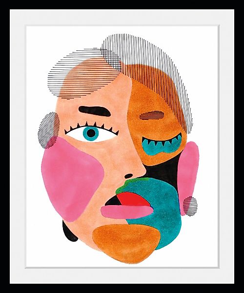 queence Bild »Klaas«, Abstrakt-Kunst-Gemälde-Figuren-Gesicht, (1 St.), HD P günstig online kaufen