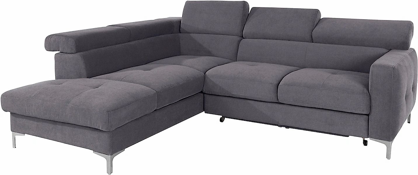 COTTA Ecksofa "Sammy L-Form", mit Kopfteilverstellung, wahlweise mit Bettfu günstig online kaufen