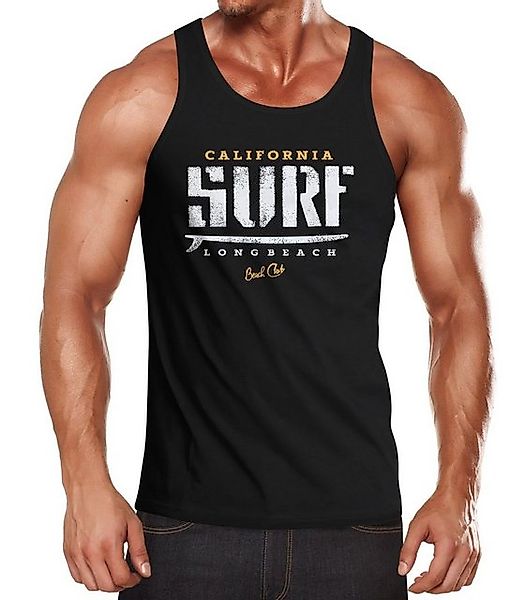 Neverless Tanktop Herren Tank-Top Surf Druck Muskelshirt Muscle Shirt mit P günstig online kaufen