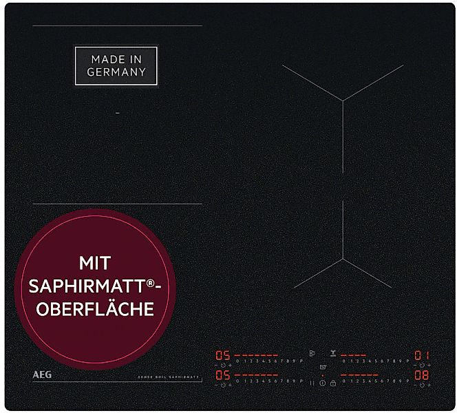 AEG Induktions-Kochfeld "TI64IB1FIZ" SaphirMatt- 4x kratzresistentere Oberf günstig online kaufen