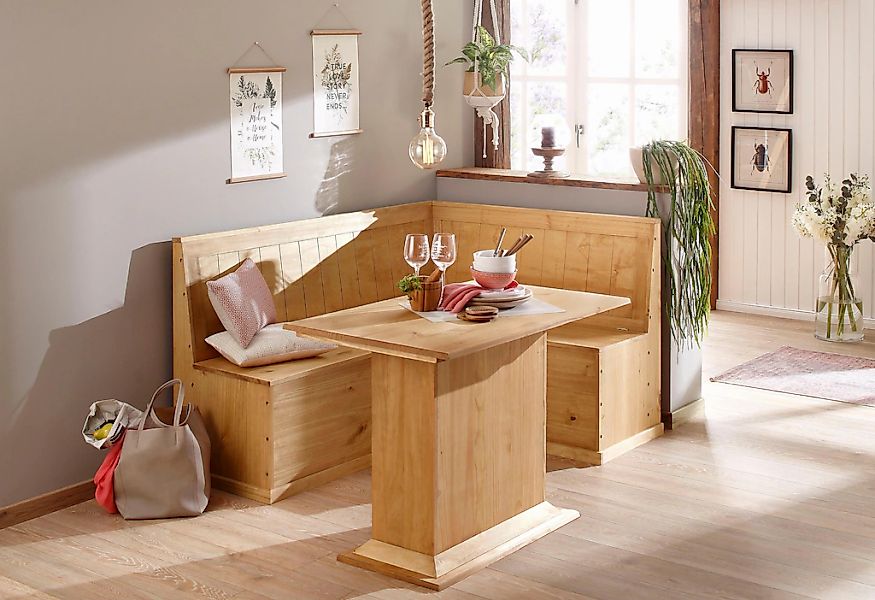 Home affaire Essgruppe "Sara" 2 Stk. tlg. bestehend aus Eckbank und Tisch günstig online kaufen