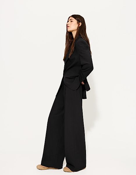 Bershka Basic-Blazer Damen L Schwarz günstig online kaufen