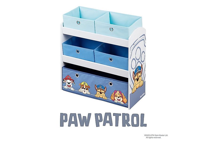 roba® Kinderregal Paw Patrol aus Holz- Spielregal mit 5 Boxen, Montessori A günstig online kaufen