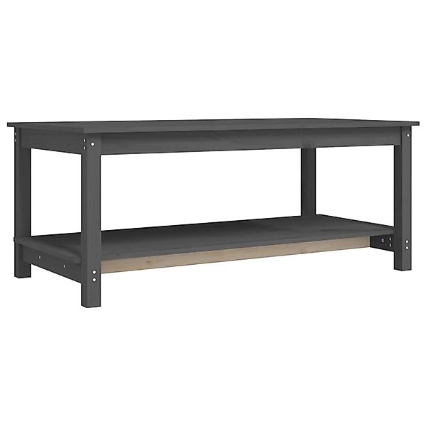 vidaXL Couchtisch Grau 110x55x45 cm Massivholz Kiefer Modell 2 günstig online kaufen