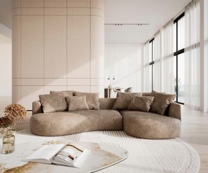 DELIFE Big-Sofa Edina, Cord Beige 330x170 günstig online kaufen