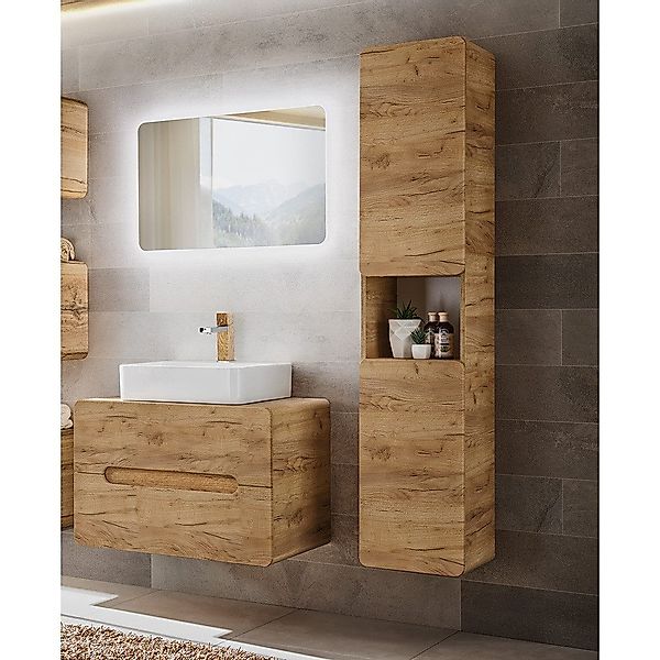 Lomadox Badmöbel-Set LUTON-56-CRAFT, (Spar-Set, 3-St), Badmöbel günstig online kaufen