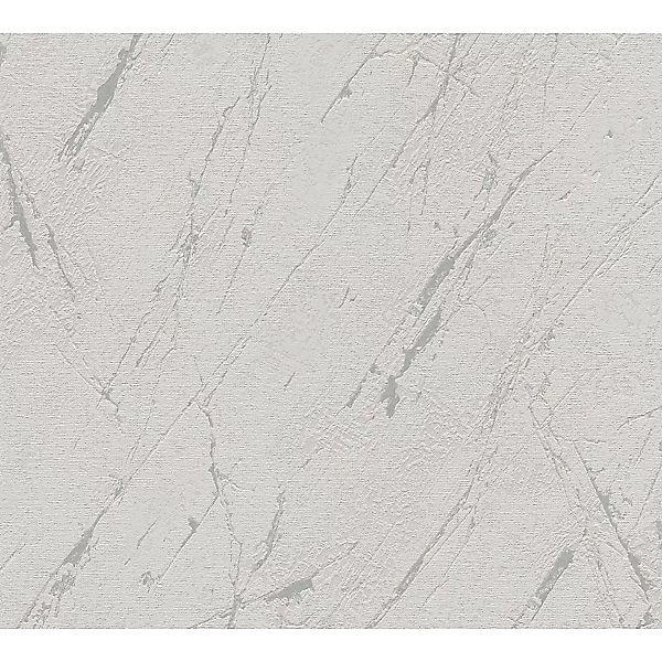 Bricoflor Tapete in Marmor Optik Elegante Vliestapete in Weiß Silber Vlies günstig online kaufen