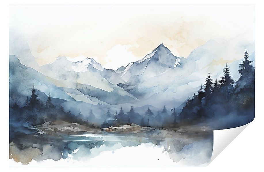 Wallarena Fototapete Berge Landschaft Vlies Tapete Wohnzimmer Schlafzimmer günstig online kaufen