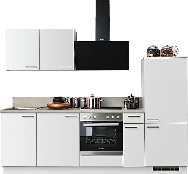 KOCHSTATION Küchenzeile "KS-Scafa, vormontiert, mit höhenverstellbaren Füße günstig online kaufen