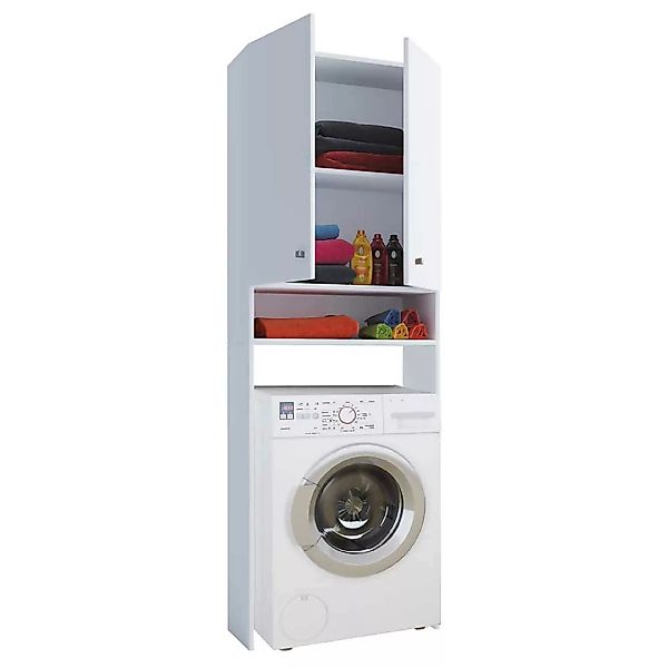 Waschmaschinenumbau Schrank in Weiß 184 cm hoch - 70 cm breit günstig online kaufen