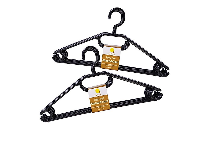 Spetebo Kleiderbügel Kunststoff Kleiderbügel mit Hosenstange - 20 Stück / s günstig online kaufen
