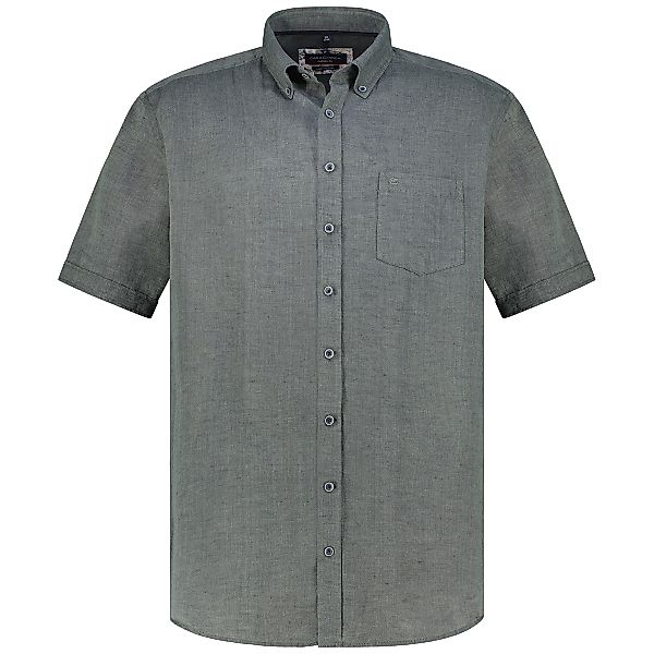 CASA MODA Freizeithemd aus Leinen, Short Style Farbe grün Größe: 7XL günstig online kaufen