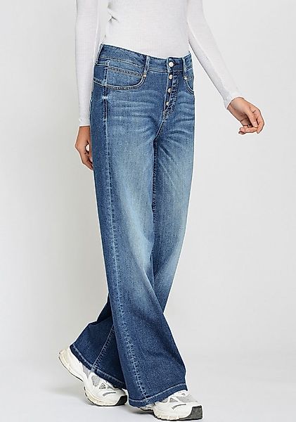 GANG Weite Jeans 94MEDINA WIDE mit Knopfverschluss - angelehnt an die Ameli günstig online kaufen