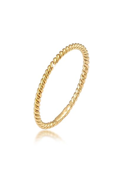 Elli Premium Fingerring Gedreht 375 Gelbgold, günstig online kaufen