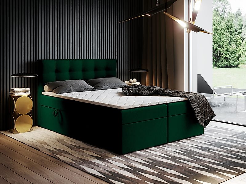 Godre Boxspringbett mit Bettkasten Ewora 140x200 günstig online kaufen