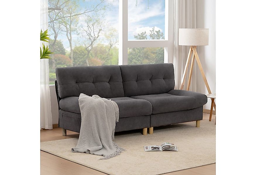 OKWISH Sofa Luxuriöses Sofa,Teddy-Samtstoff,Polstersofa, Luxuriöses 2-Sitze günstig online kaufen